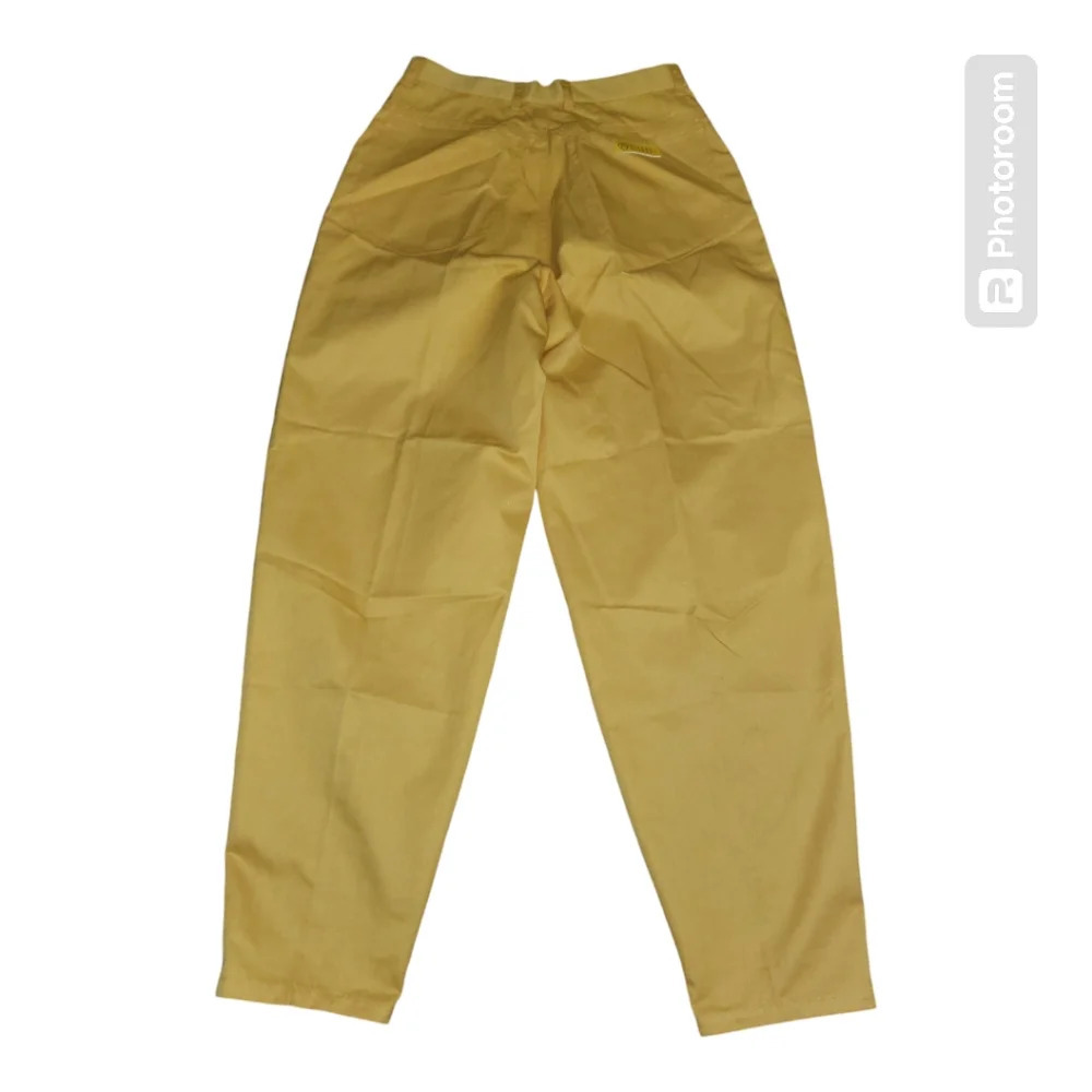 💕Vintage High rise yellow barrel pants Womens Size 10 Fall Preppy City - Picture 2 of 4